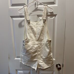 Madewell 100% Cotton white overall shorts